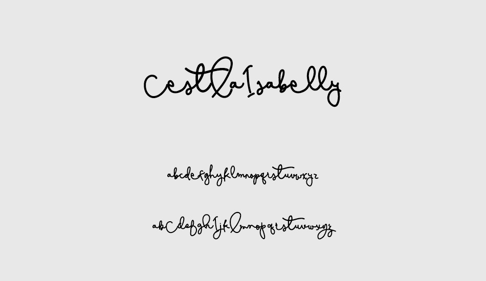 cestlaısabelly font