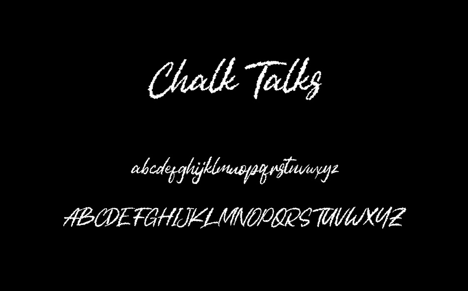 Chalk Talks font