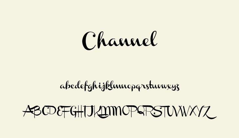 channel font