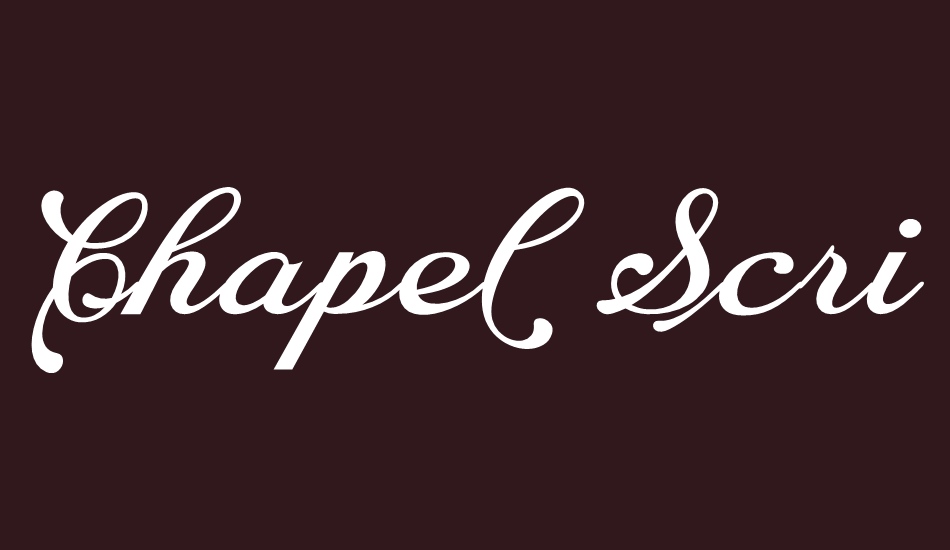chapel-script-personal-use font big