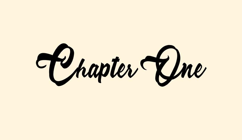 chapter-one-personal-use font big