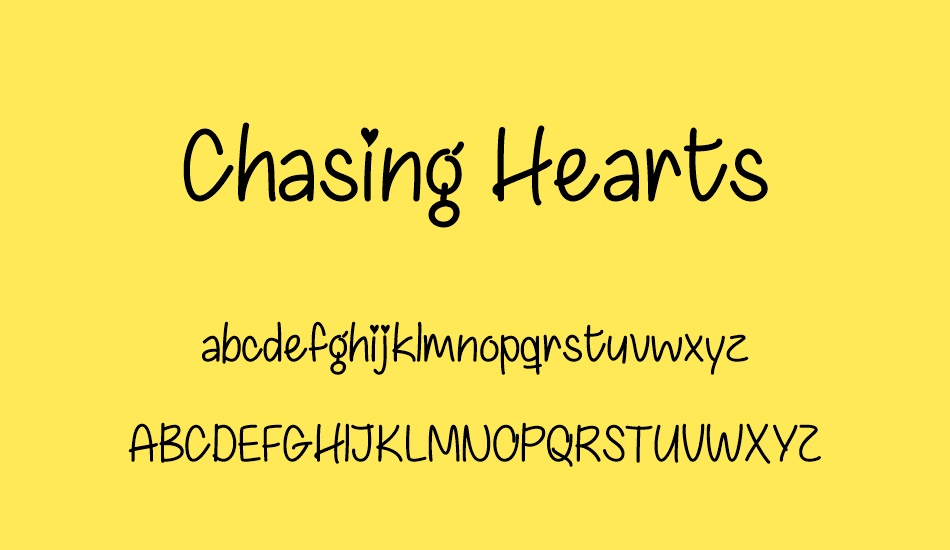 chasing-hearts font