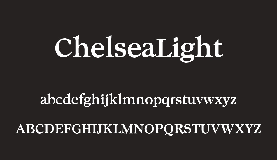 chelsealight font