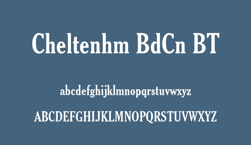 cheltenhm-bdcn-bt font