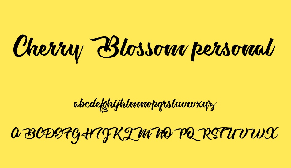 cherry-blossom-personal-use font