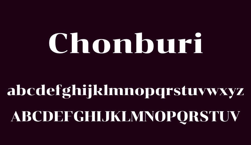 chonburi font