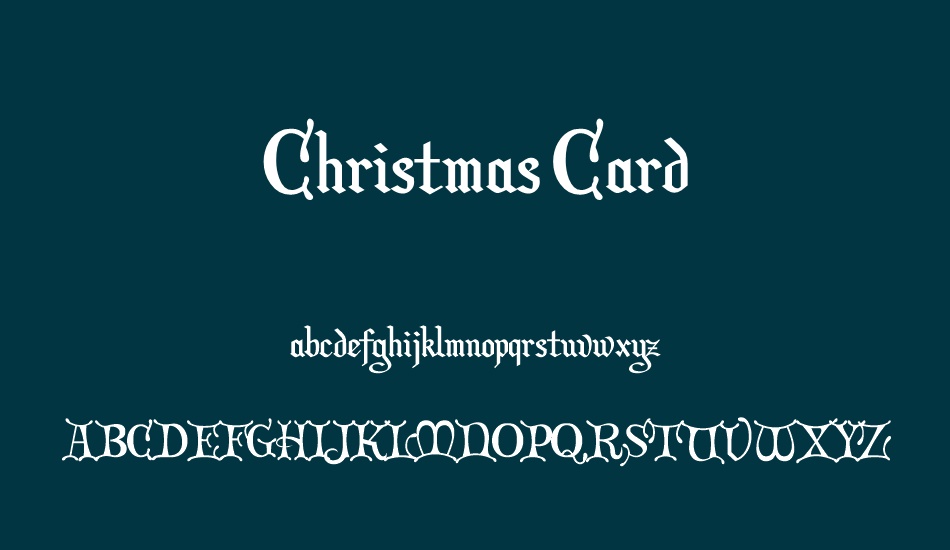 christmas-card font