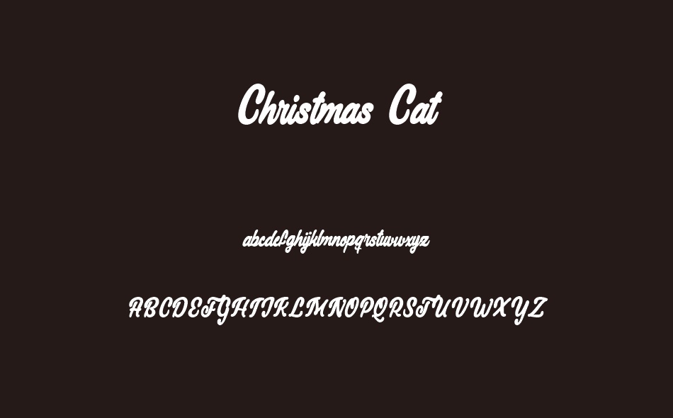 Christmas Cat font