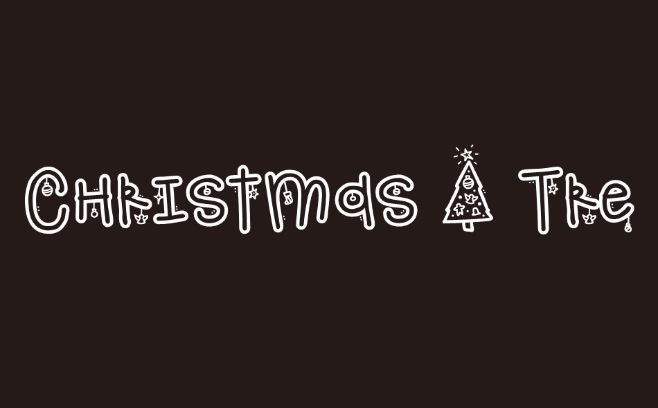 Christmas Tree Ornaments font big