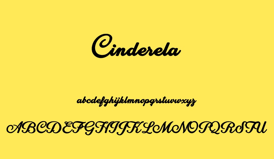 cinderela-personal-use font
