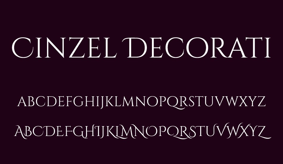 cinzel-decorative font
