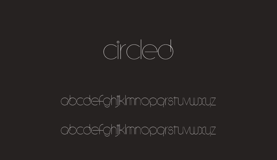 circled font