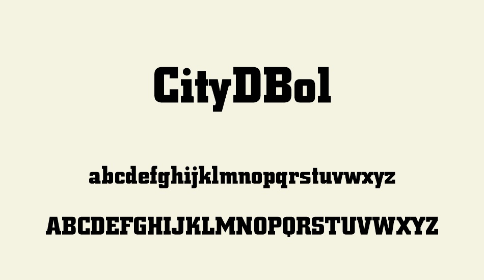 citydbol font