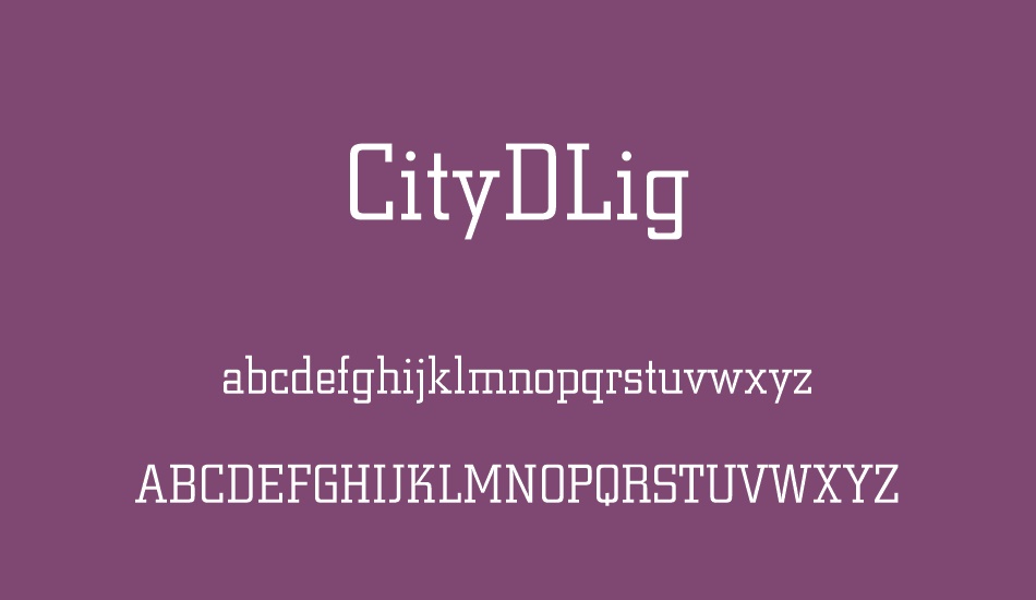 citydlig font