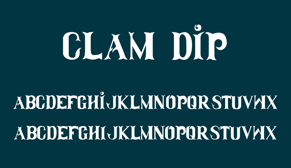 clam-dip font