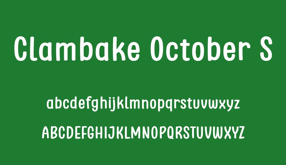 clambake-october-six font
