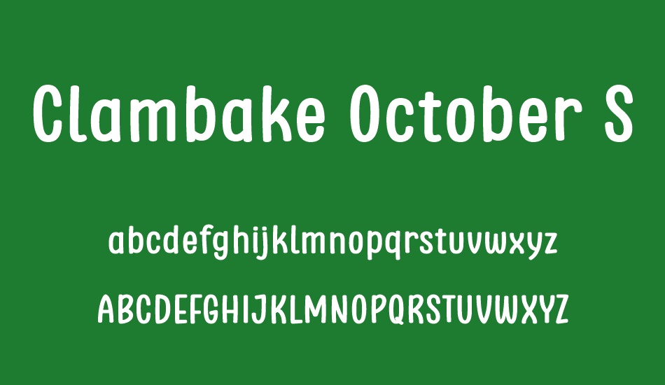 clambake-october-six font