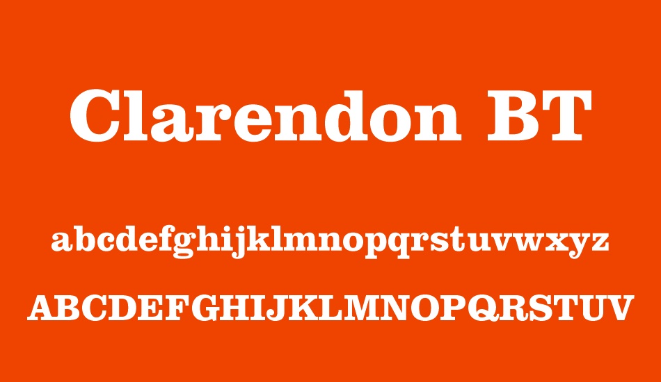 clarendon-bt font