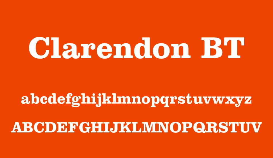 clarendon-bt font