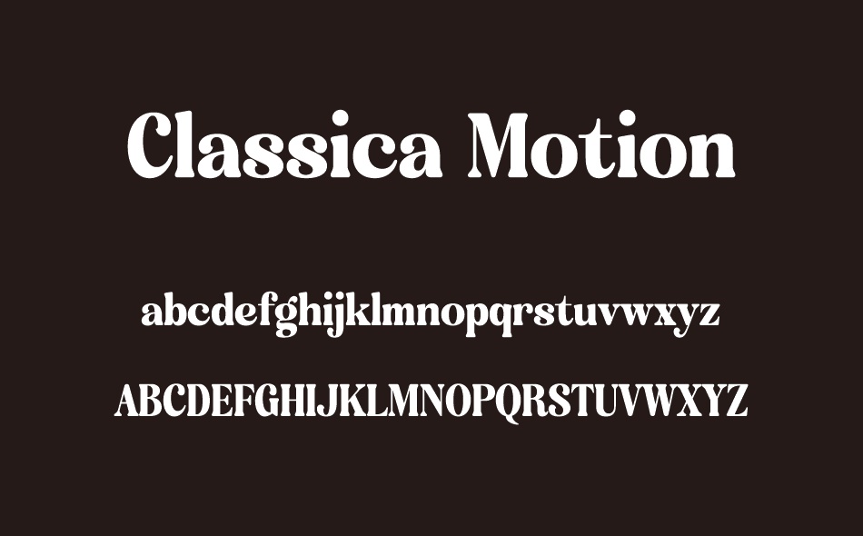 Classica Motion font