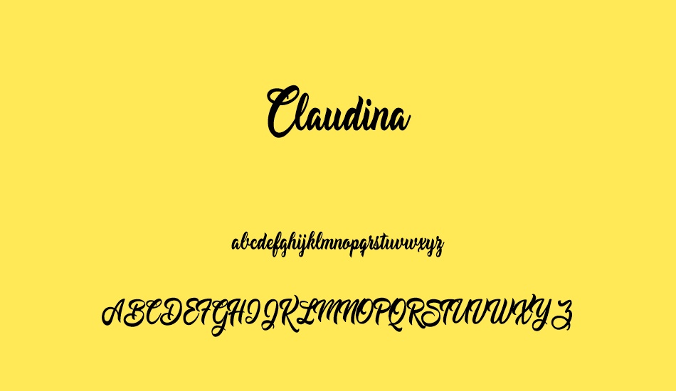 claudina-personal-use font