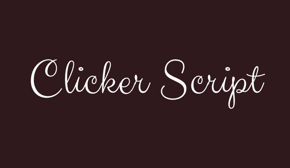 Clicker Script Font