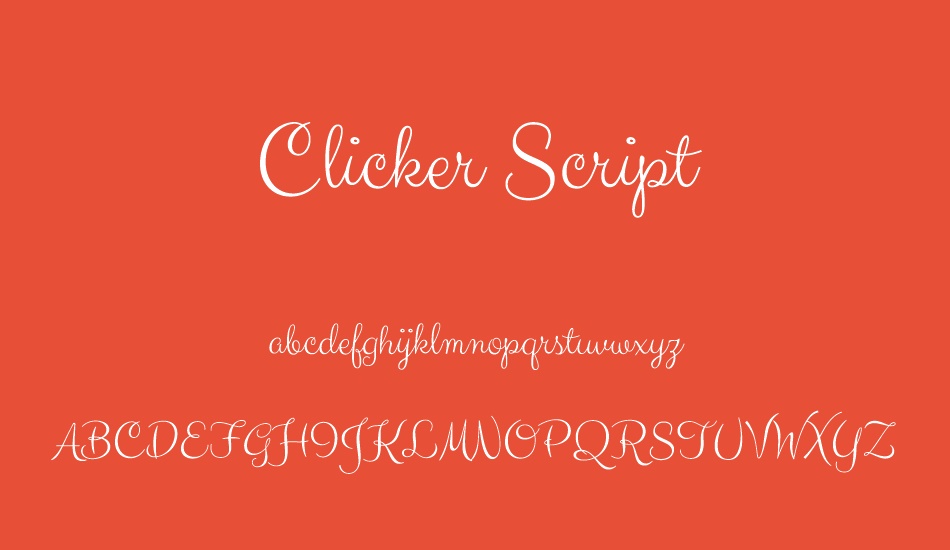 clicker-script font
