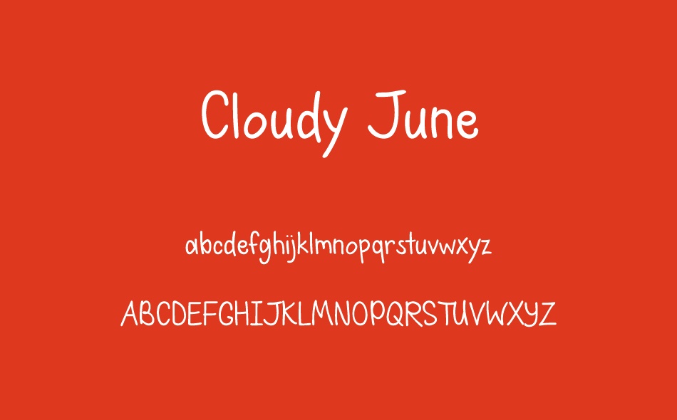 Cloudy June font
