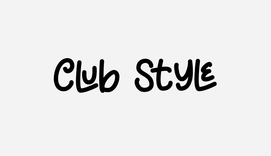 club-style font big