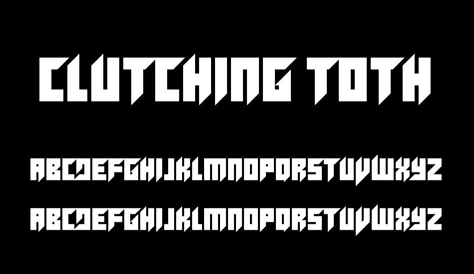 clutching-toth font