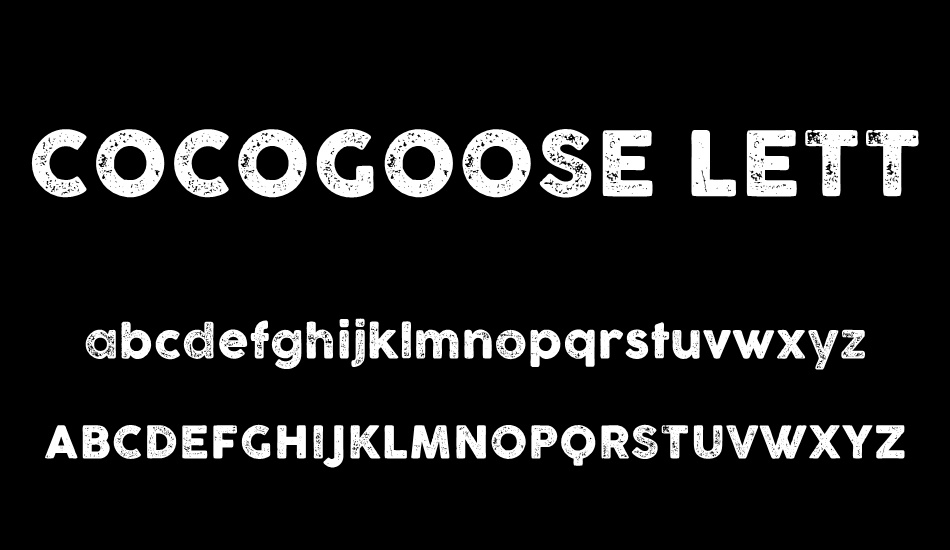 cocogoose-letterpress font