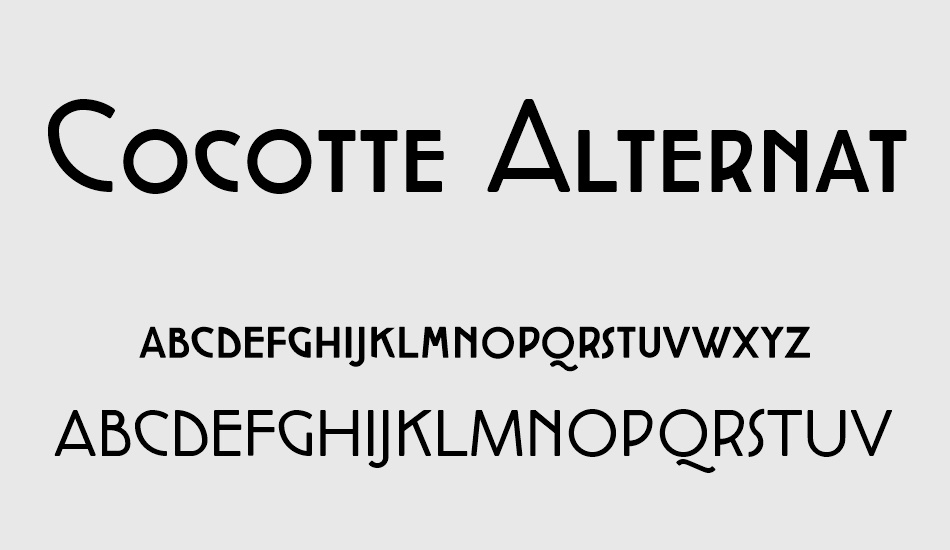 cocotte-alternate font