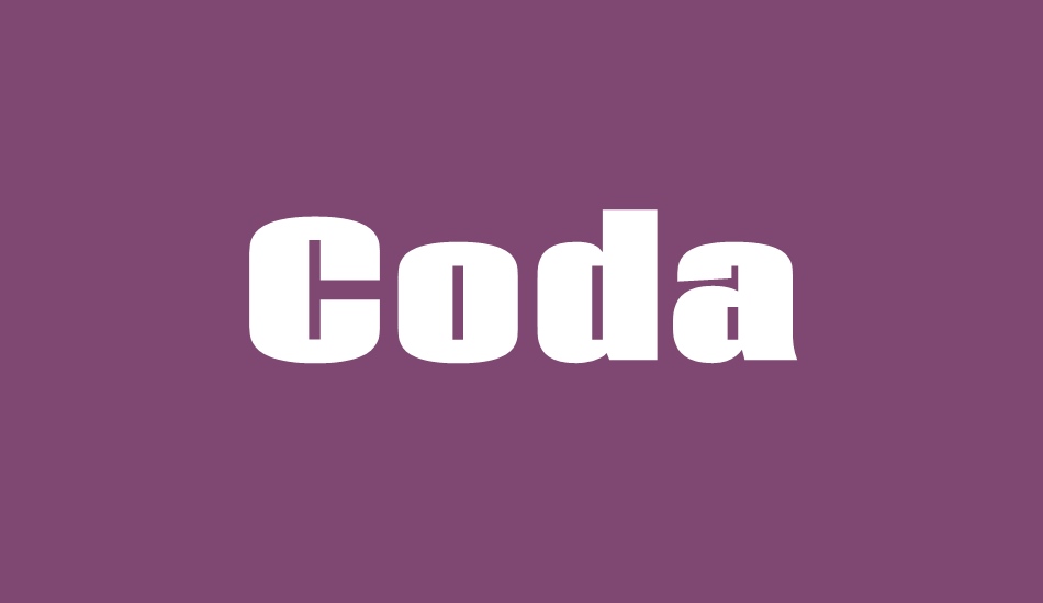 coda font big