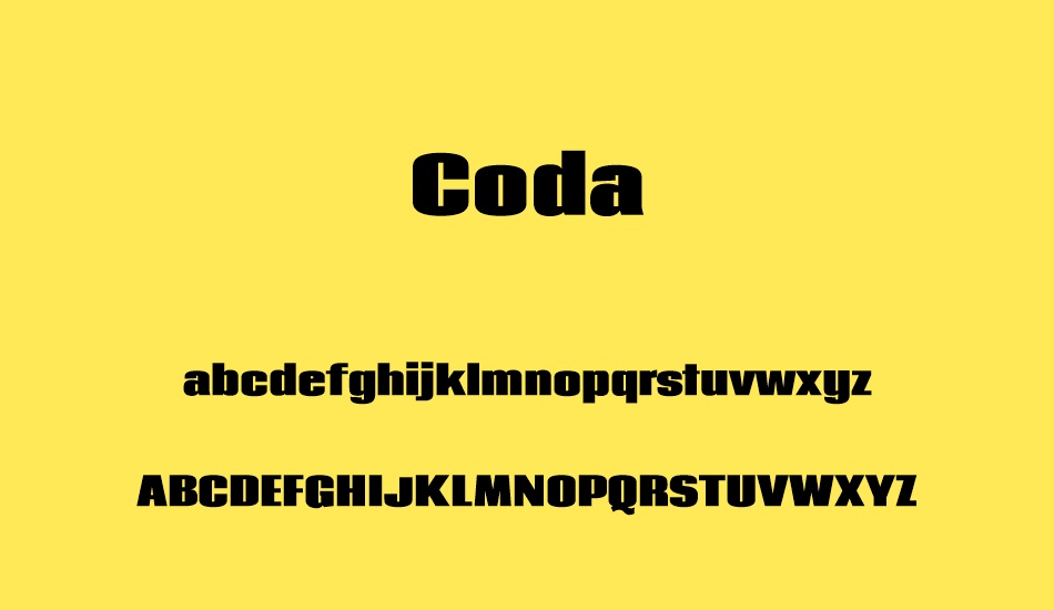 coda font