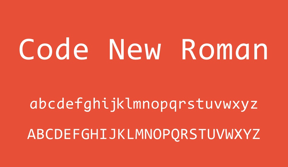 code-new-roman font
