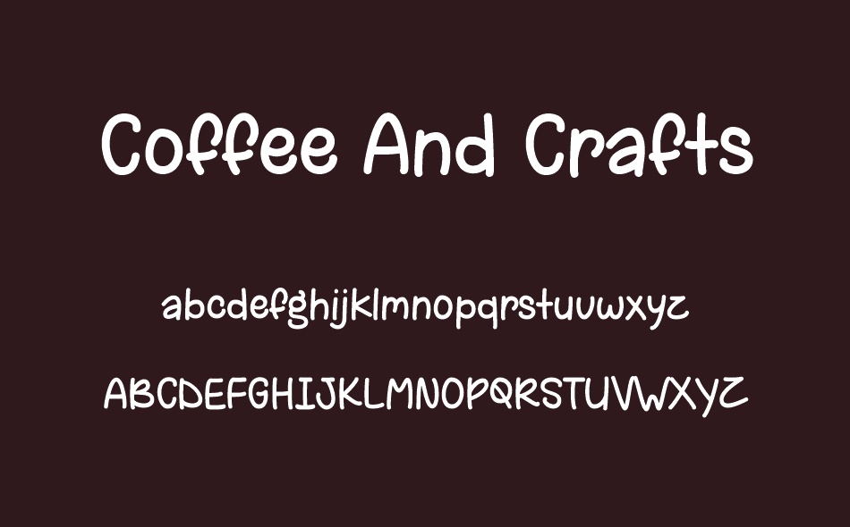 Coffee And Crafts font