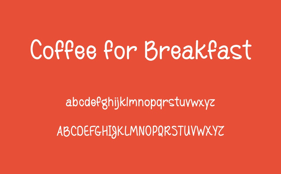 Coffee for Breakfast font