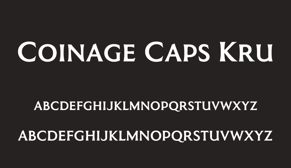 coinage-caps-kruger-gray font
