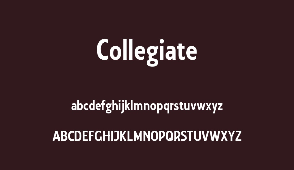 collegiate font