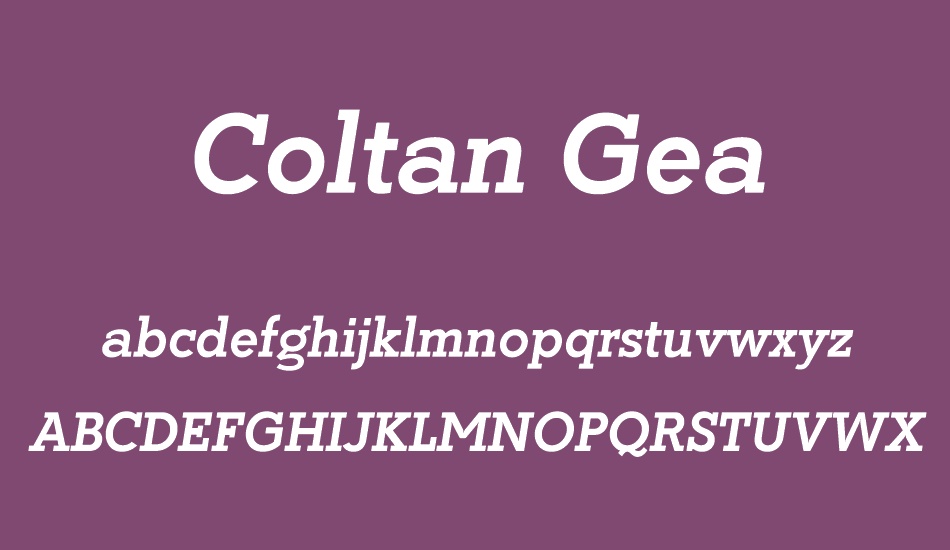 coltan-gea font
