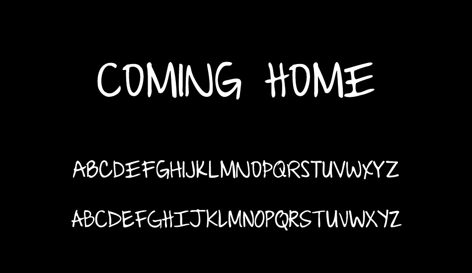 coming-home font