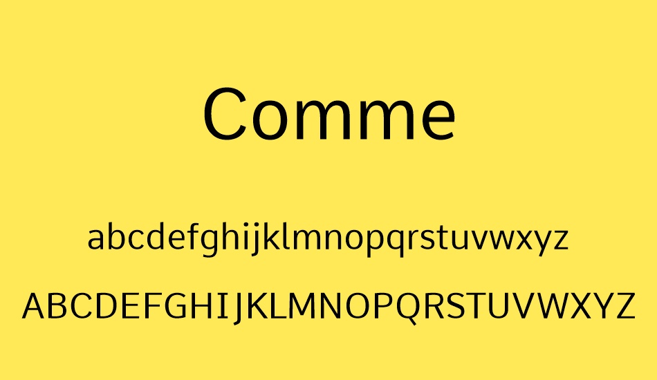 comme font