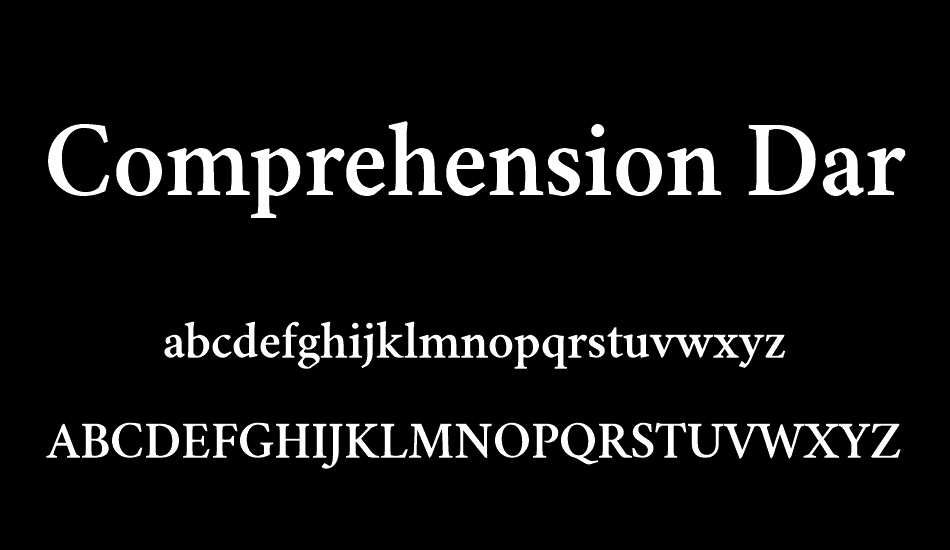 comprehension-dark font