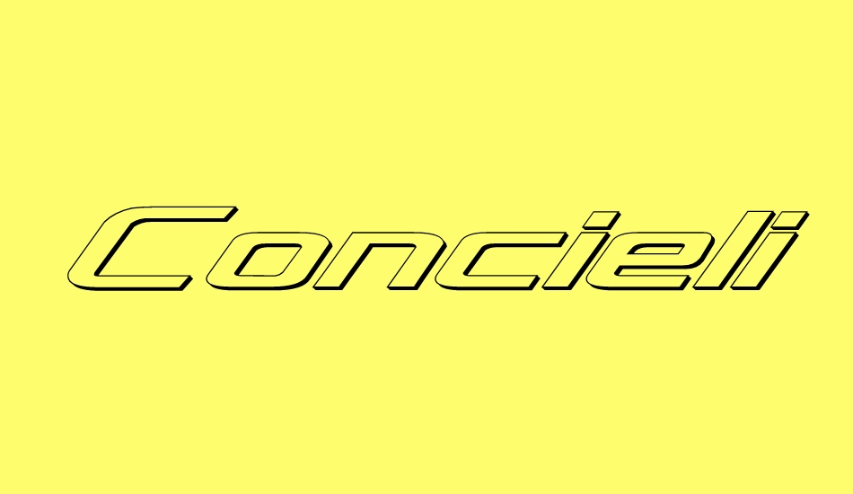 concielian-3d font big