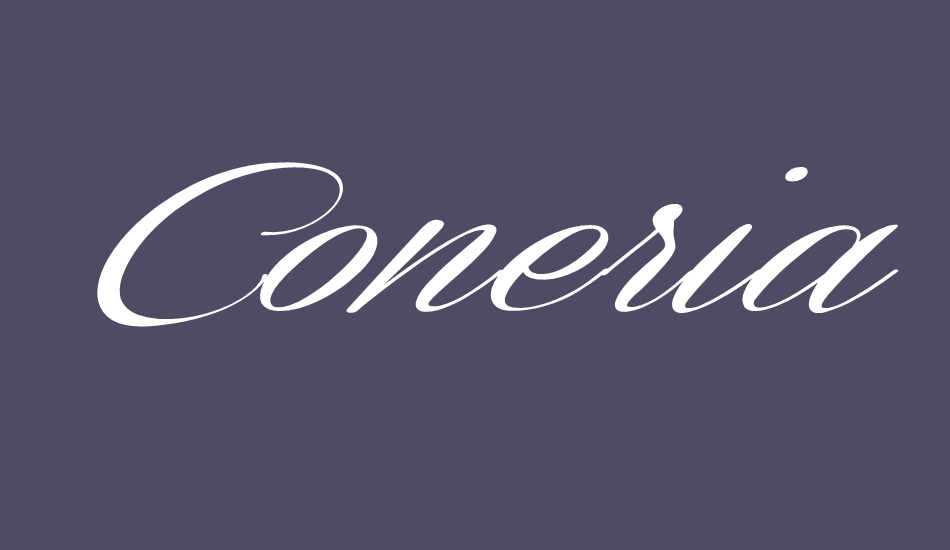 coneria-script-slanted-demo font big