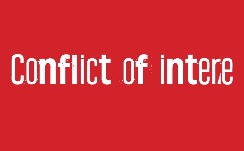 Conflict of interest font big