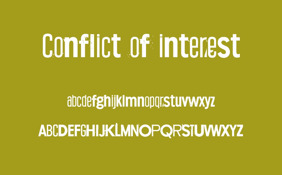 Conflict of interest font