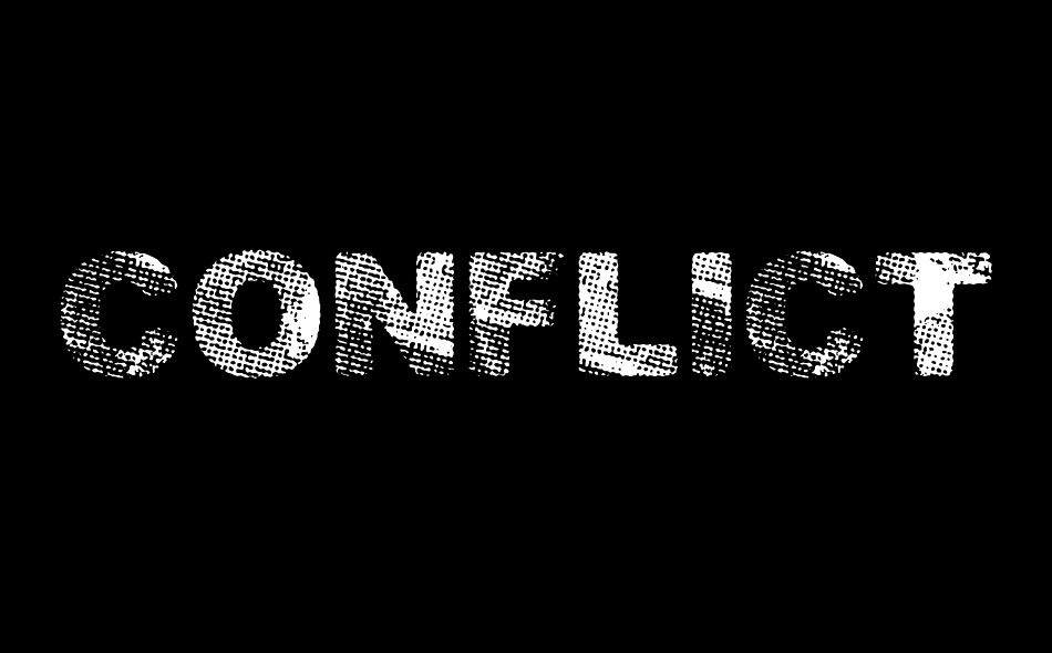 Conflict font big