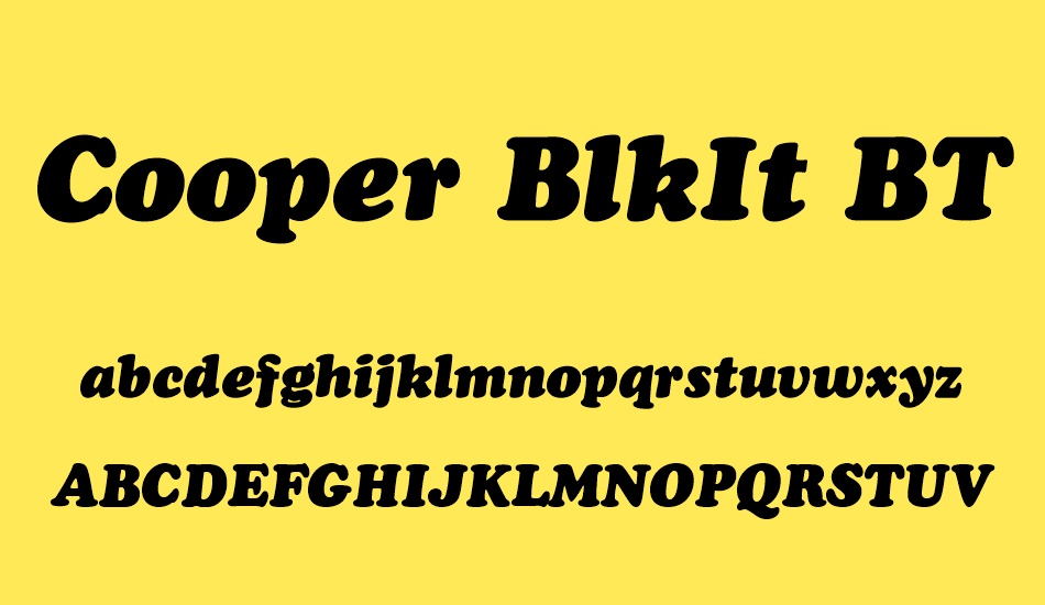 cooper-blkıt-bt font