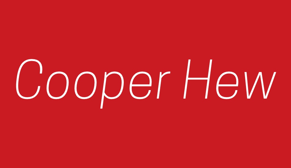 cooper-hewitt font big